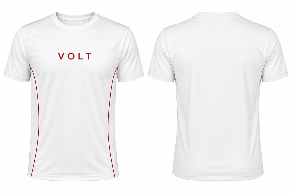 Volt Classic White Tee - Front and Back