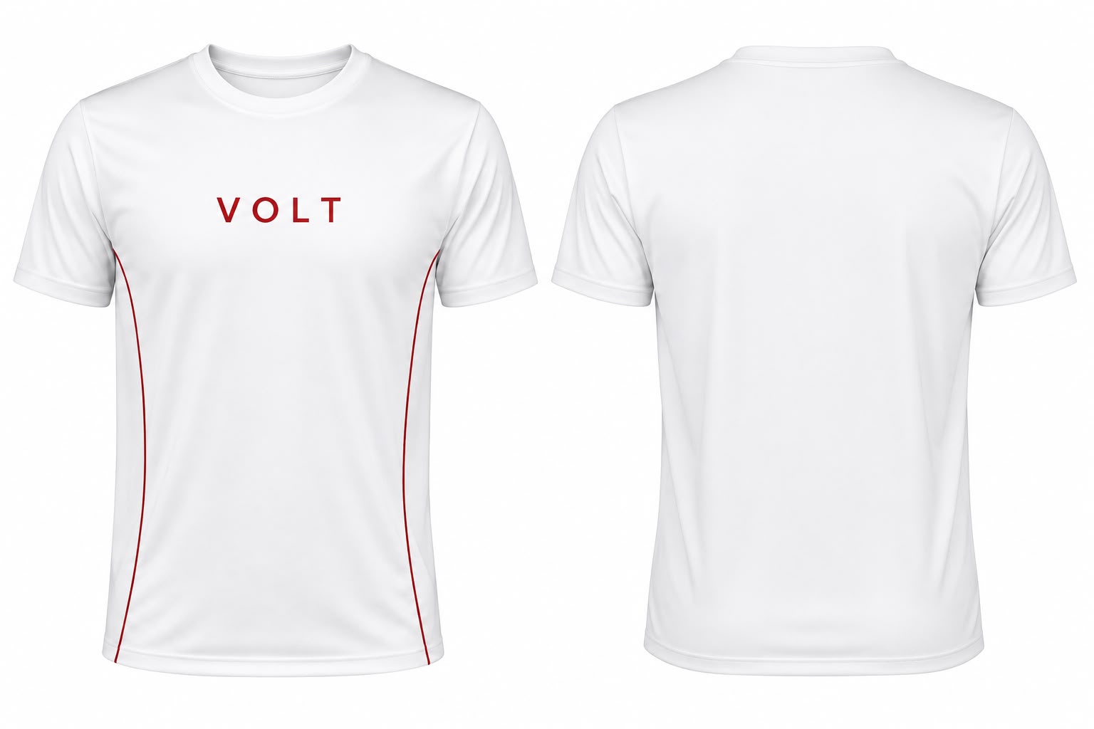 Volt Classic White Tee - Front and Back